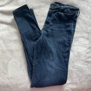 hollister dark denim high rise Skinny Jeans